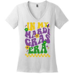 In My Mardi Gras Era Festive Party Women's V-Neck T-Shirt