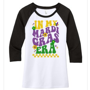 In My Mardi Gras Era Festive Party Women's Tri-Blend 3/4-Sleeve Raglan Shirt