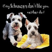 If My Miniature Schnauzers DonT Like You Neither Do I Funny Full-Length Apron With Pockets