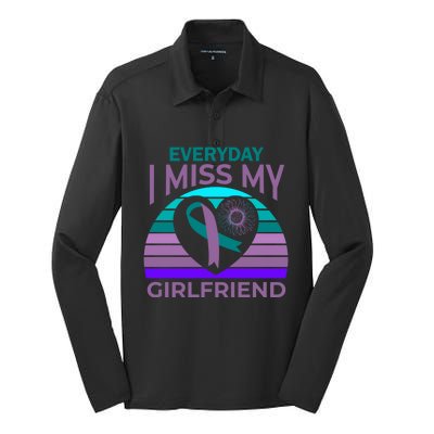 I Miss My Friend Heart Suicide Awareness Friend Gift Cute Gift Silk Touch Performance Long Sleeve Polo