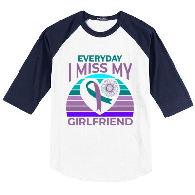 I Miss My Friend Heart Suicide Awareness Friend Gift Cute Gift Baseball Sleeve Shirt