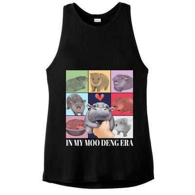 In My Moo Deng Era Funny Hippo Meme Ladies PosiCharge Tri-Blend Wicking Tank
