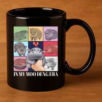 In My Moo Deng Era Funny Hippo Meme 11oz C Handle Ceramic Mug