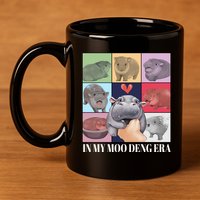 In My Moo Deng Era Funny Hippo Meme 11oz C Handle Ceramic Mug
