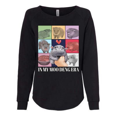 In My Moo Deng Era Funny Hippo Meme Womens California Wash Sweatshirt