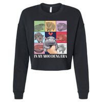 In My Moo Deng Era Funny Hippo Meme Cropped Pullover Crew