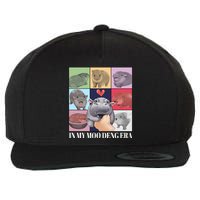 In My Moo Deng Era Funny Hippo Meme Wool Snapback Cap