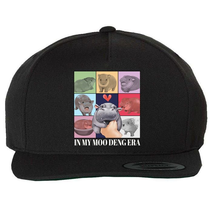 In My Moo Deng Era Funny Hippo Meme Wool Snapback Cap