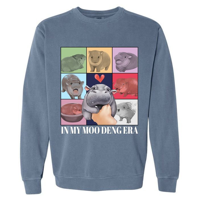In My Moo Deng Era Funny Hippo Meme Garment-Dyed Sweatshirt