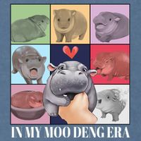 In My Moo Deng Era Funny Hippo Meme Garment-Dyed Sweatshirt
