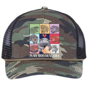 In My Moo Deng Era Funny Hippo Meme Retro Rope Trucker Hat Cap