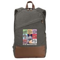 In My Moo Deng Era Funny Hippo Meme Cotton Canvas Backpack