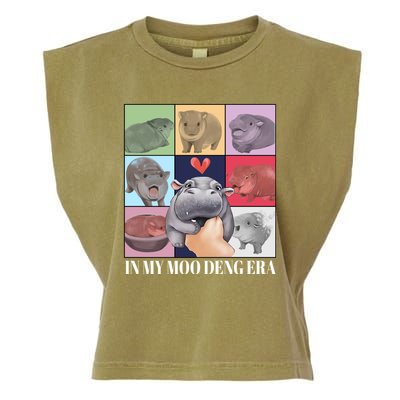 In My Moo Deng Era Funny Hippo Meme Garment-Dyed Women's Muscle Tee