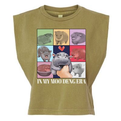 In My Moo Deng Era Funny Hippo Meme Garment-Dyed Women's Muscle Tee