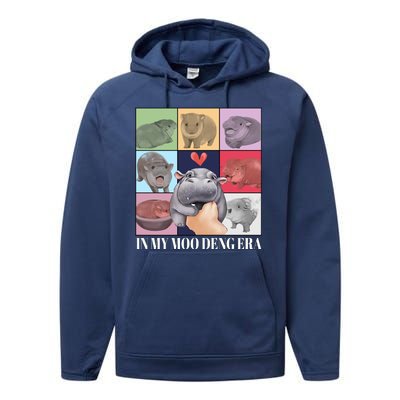 In My Moo Deng Era Funny Hippo Meme Performance Fleece Hoodie