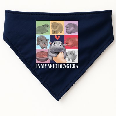 In My Moo Deng Era Funny Hippo Meme USA-Made Doggie Bandana