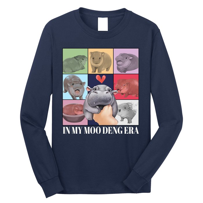 In My Moo Deng Era Funny Hippo Meme Long Sleeve Shirt