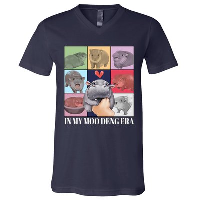 In My Moo Deng Era Funny Hippo Meme V-Neck T-Shirt