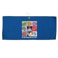 In My Moo Deng Era Funny Hippo Meme Large Microfiber Waffle Golf Towel