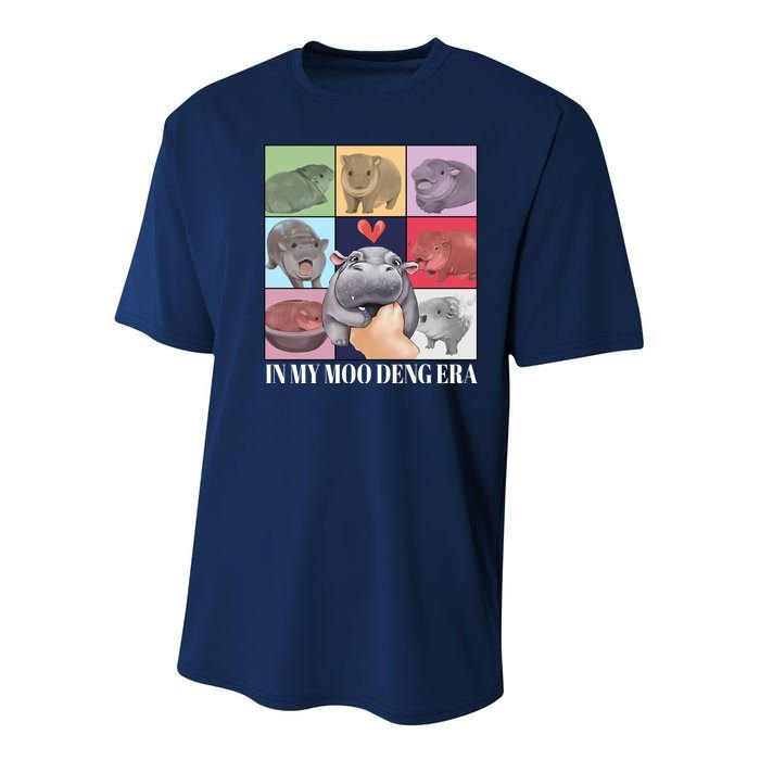 In My Moo Deng Era Funny Hippo Meme Youth Performance Sprint T-Shirt