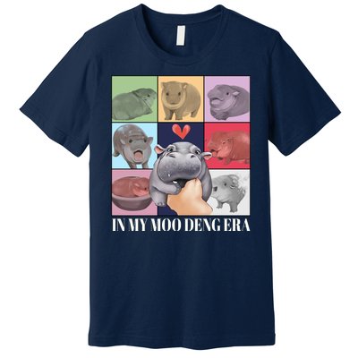 In My Moo Deng Era Funny Hippo Meme Premium T-Shirt