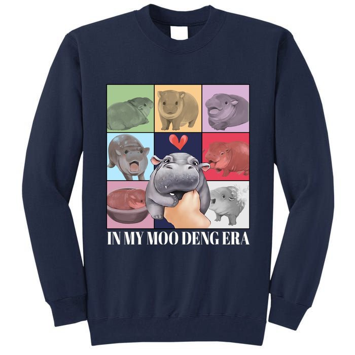 In My Moo Deng Era Funny Hippo Meme Tall Sweatshirt