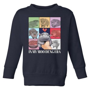 In My Moo Deng Era Funny Hippo Meme Toddler Sweatshirt