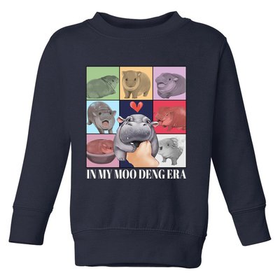 In My Moo Deng Era Funny Hippo Meme Toddler Sweatshirt