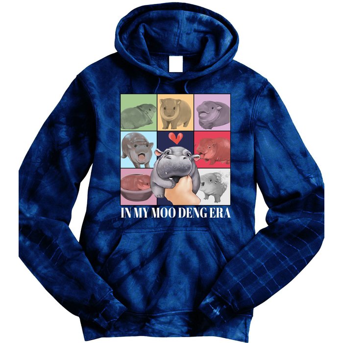 In My Moo Deng Era Funny Hippo Meme Tie Dye Hoodie