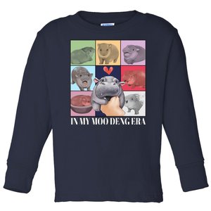 In My Moo Deng Era Funny Hippo Meme Toddler Long Sleeve Shirt