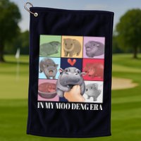 In My Moo Deng Era Funny Hippo Meme Golf Towel