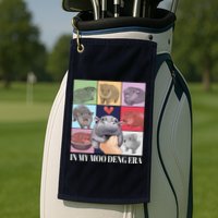 In My Moo Deng Era Funny Hippo Meme Golf Towel