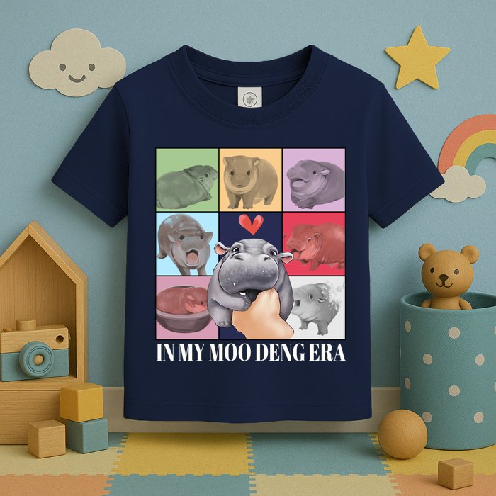 In My Moo Deng Era Funny Hippo Meme Toddler T-Shirt