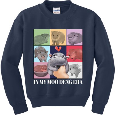 In My Moo Deng Era Funny Hippo Meme Kids Sweatshirt
