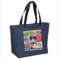 In My Moo Deng Era Funny Hippo Meme Zip Tote Bag