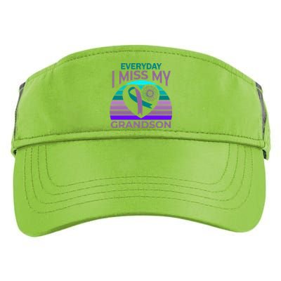 I Miss My Grandson Heart Suicide Awareness Grandma Gift Adult Drive Performance Visor