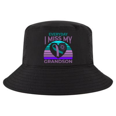 I Miss My Grandson Heart Suicide Awareness Grandma Gift Cool Comfort Performance Bucket Hat