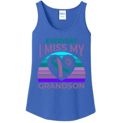 I Miss My Grandson Heart Suicide Awareness Grandma Gift Ladies Essential Tank