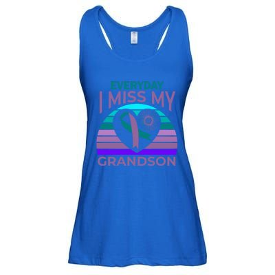 I Miss My Grandson Heart Suicide Awareness Grandma Gift Ladies Essential Flowy Tank