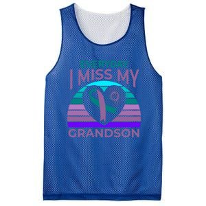 I Miss My Grandson Heart Suicide Awareness Grandma Gift Mesh Reversible Basketball Jersey Tank