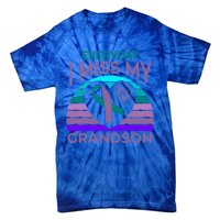 I Miss My Grandson Heart Suicide Awareness Grandma Gift Tie-Dye T-Shirt