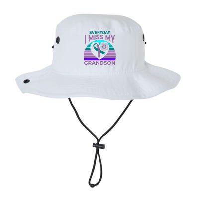 I Miss My Grandson Heart Suicide Awareness Grandma Gift Legacy Cool Fit Booney Bucket Hat