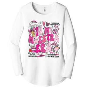 In My Maestra Era Spanish Mexican Teacher Back To School Women's Perfect Tri Tunic Long Sleeve Shirt