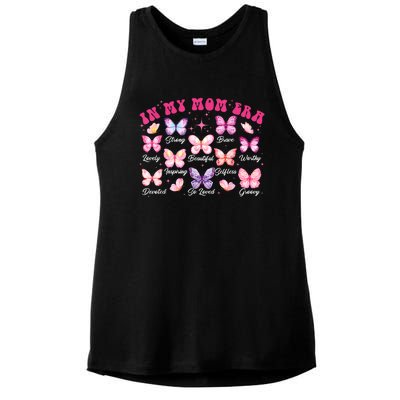 In My Mom Era Groovy Butterfly Gift For Mom Mothers Day Ladies PosiCharge Tri-Blend Wicking Tank