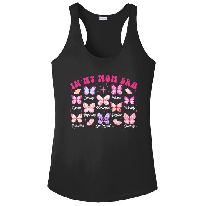 In My Mom Era Groovy Butterfly Gift For Mom Mothers Day Ladies PosiCharge Competitor Racerback Tank