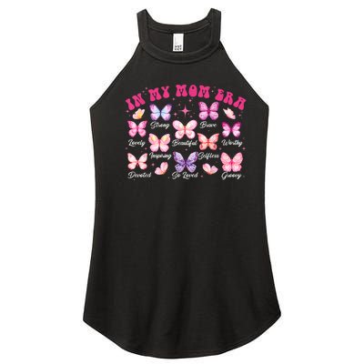 In My Mom Era Groovy Butterfly Gift For Mom Mothers Day Women's Perfect Tri Rocker Tank