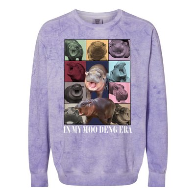 In My Moo Deng Era  Moo Deng Lover Colorblast Crewneck Sweatshirt