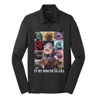 In My Moo Deng Era  Moo Deng Lover Silk Touch Performance Long Sleeve Polo