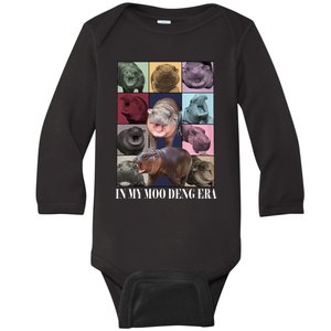 In My Moo Deng Era  Moo Deng Lover Baby Long Sleeve Bodysuit