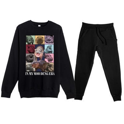 In My Moo Deng Era  Moo Deng Lover Premium Crewneck Sweatsuit Set